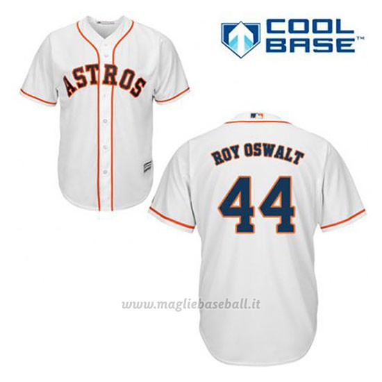 Maglia Baseball Uomo Houston Astros Roy Oswalt 44 Bianco 1ªCool Base